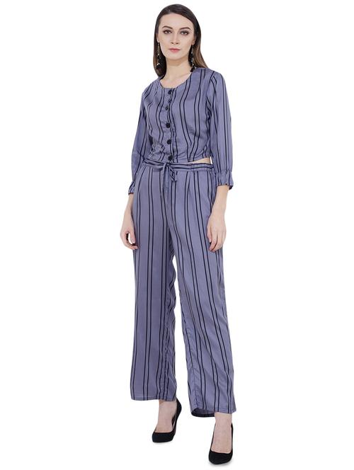 tie knot striped top and pant set - 16695816 - Standard Image - 1