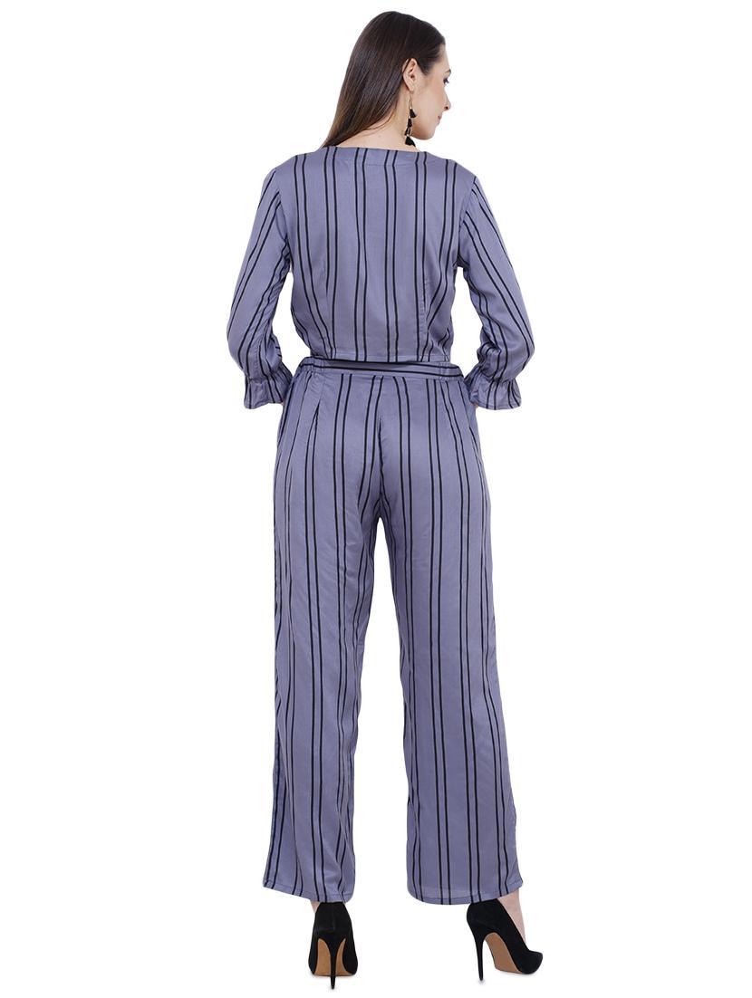tie knot striped top and pant set - 16695816 - Zoom Image - 3