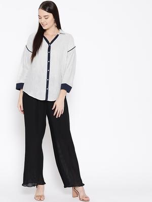 drop shoulder striped shirt - 16696157 - Standard Image - 4