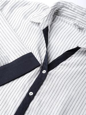 drop shoulder striped shirt - 16696157 - Standard Image - 5