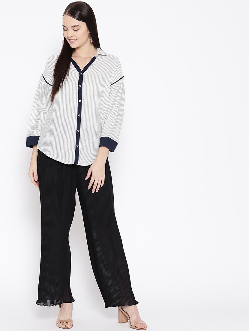 drop shoulder striped shirt - 16696157 - Zoom Image - 4