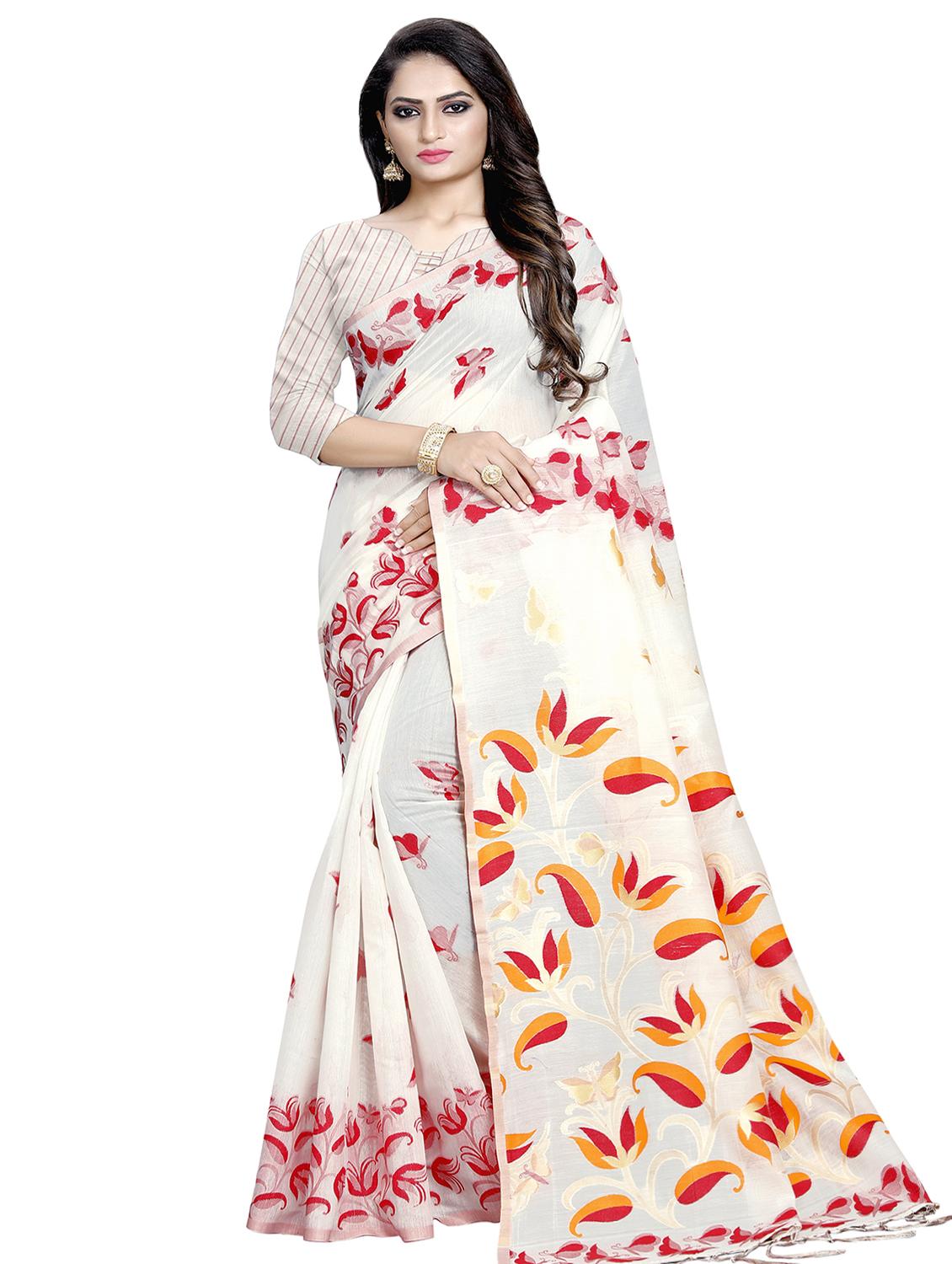 conversational printed saree with blouse - 16696174 - Zoom Image - 1