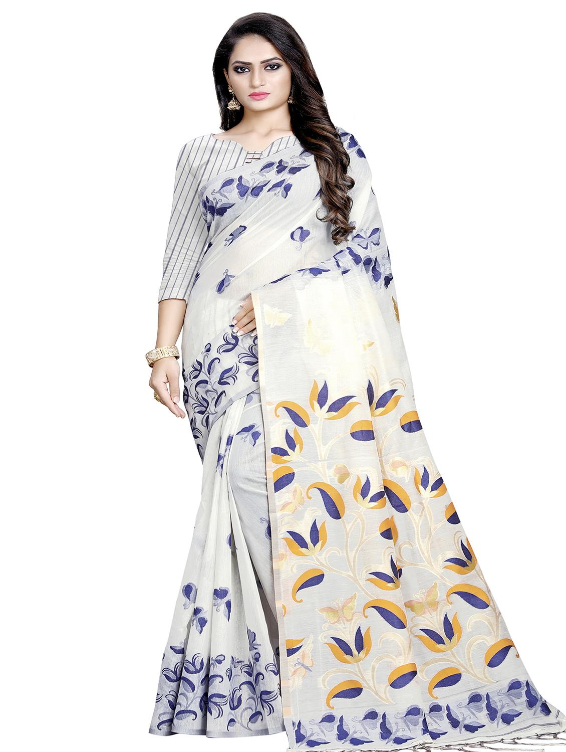 conversational printed saree with blouse - 16696175 - Zoom Image - 1