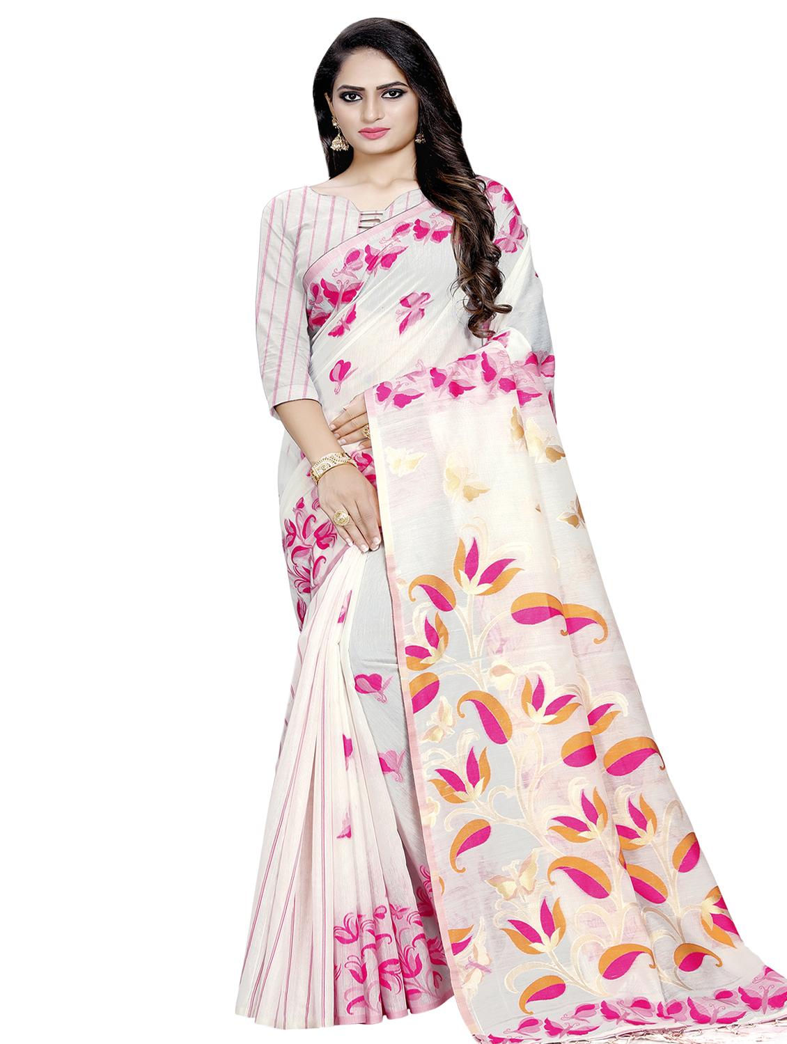 conversational printed saree with blouse - 16696176 - Zoom Image - 1