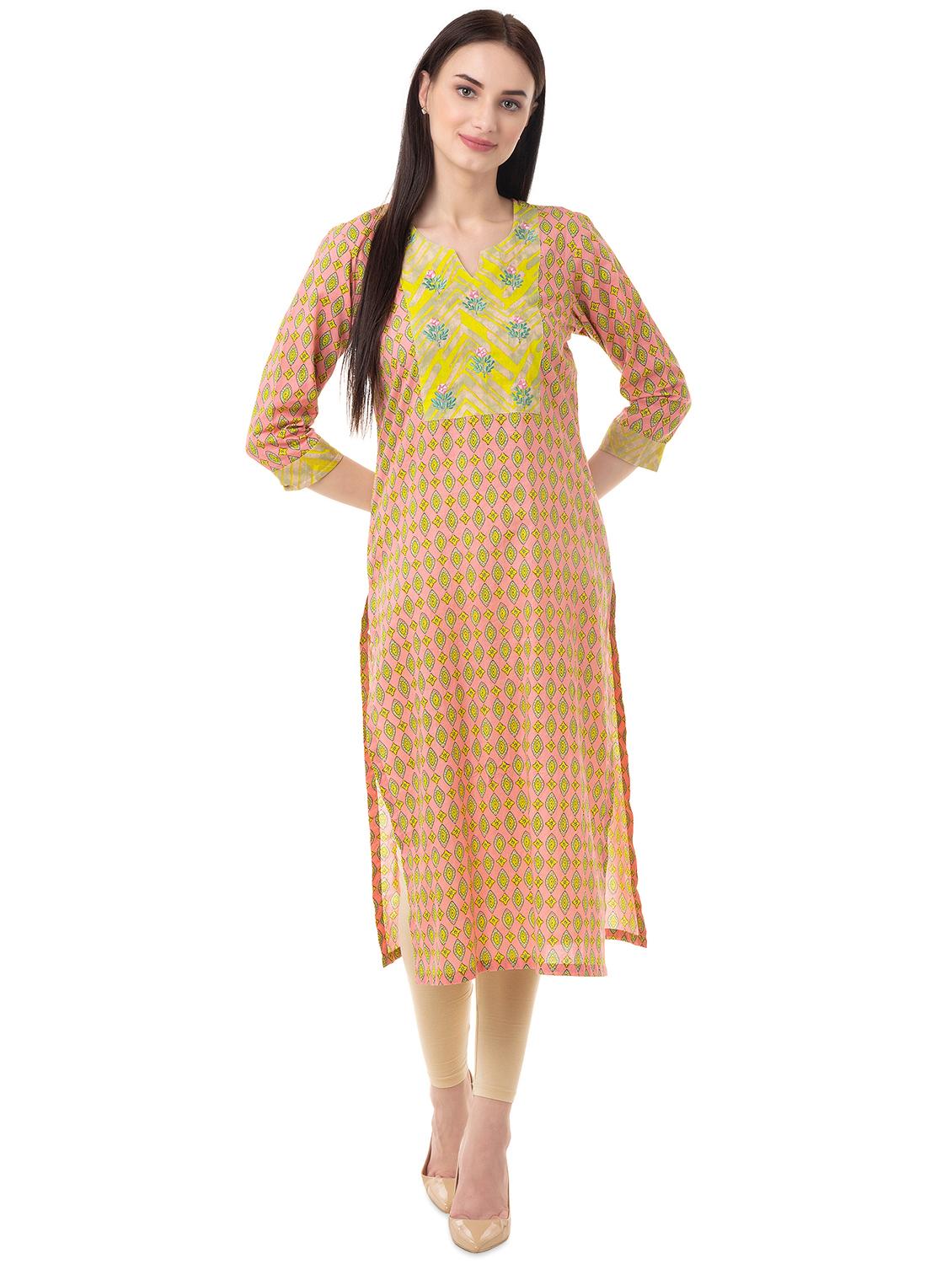 prtinted straight kurta - 16696902 - Zoom Image - 1