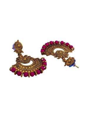 multi colored gold plated drop earring - 16697582 - Standard Image - 3