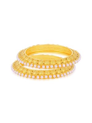 gold pearl gold plated bangle - 16697881 - Standard Image - 3