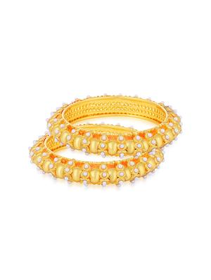 gold pearl gold plated bangle - 16697884 - Standard Image - 3