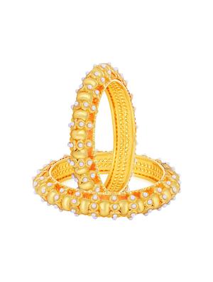 gold pearl gold plated bangle - 16697884 - Standard Image - 4