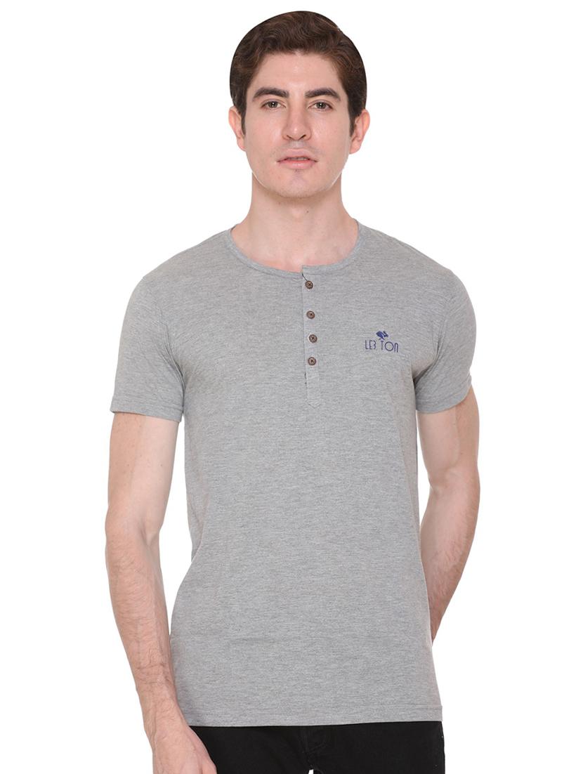 grey solid t-shirt - 16698097 - Zoom Image - 1