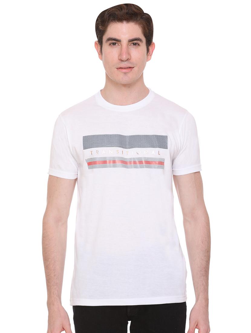 white chest print t-shirt - 16698105 - Zoom Image - 1