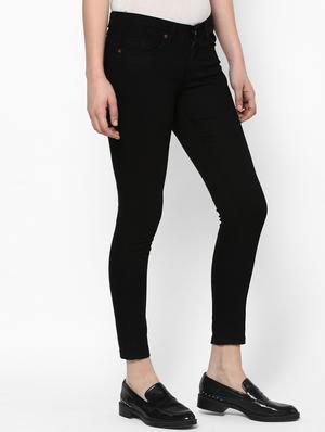high rise solid jeans - 16698235 - Standard Image - 2