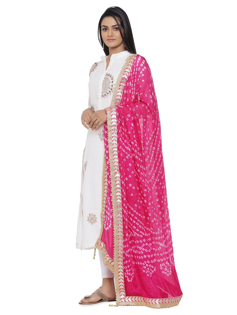gota patti bandhani dupatta - 16698260 - Zoom Image - 2