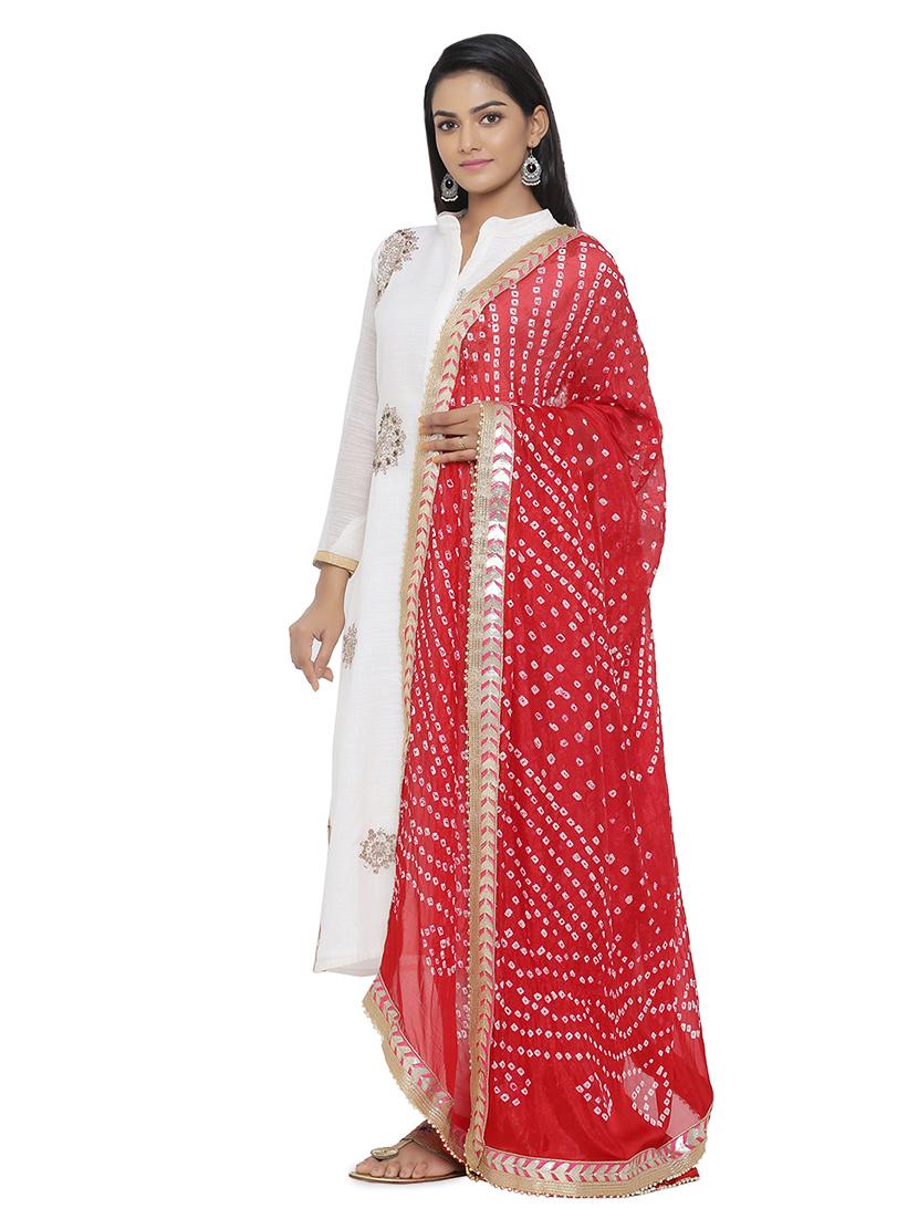 gota patti bandhani dupatta - 16698261 - Zoom Image - 2