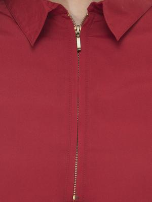 pleated hem solid shirt dress - 16698530 - Standard Image - 5