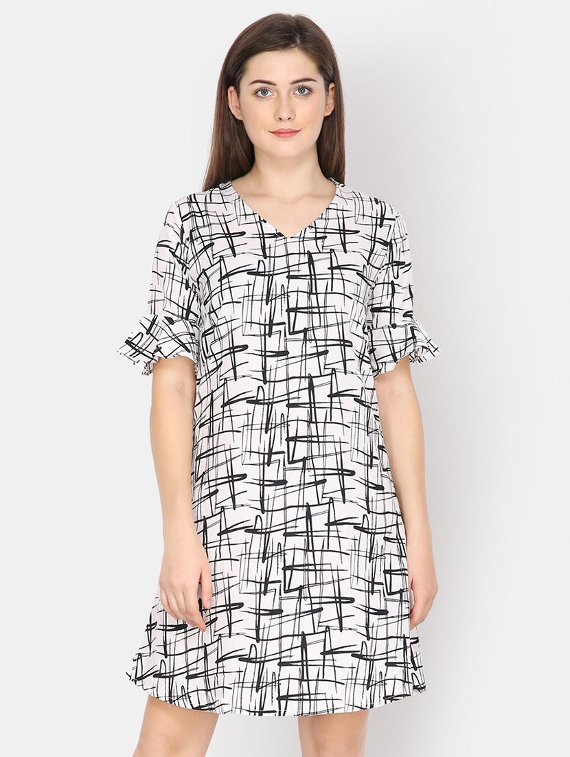 abstract a-line ethnic dress - 16698607 - Zoom Image - 1