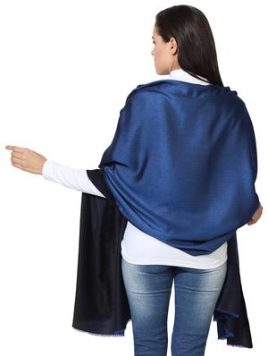 blue modal silk stole - 16698894 - Standard Image - 4