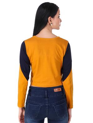 color block long sleeved top - 16698951 - Standard Image - 3