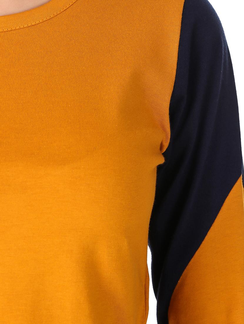 color block long sleeved top - 16698951 - Zoom Image - 5