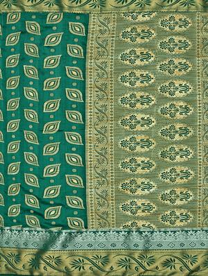 printed kanjivaram saree with blouse - 16699111 - Standard Image - 4