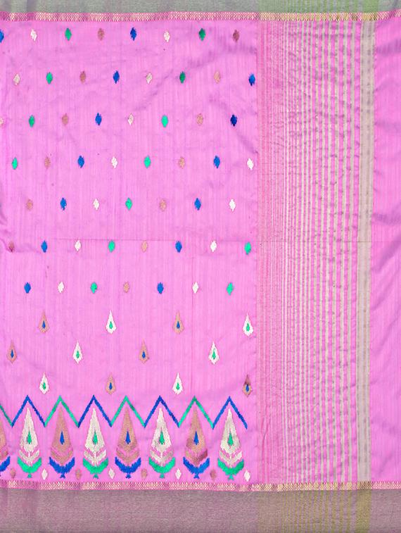 embroidered kanjivaram saree with blouse - 16699150 - Zoom Image - 4