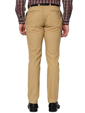 brown organic linen flat front casual trouser - 16699235 - Standard Image - 3