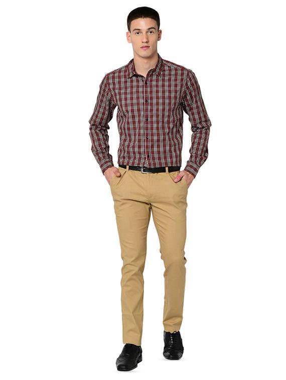 brown organic linen flat front casual trouser - 16699235 - Zoom Image - 4