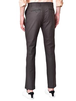 grey organic linen solid flat front casual trouser - 16699238 - Standard Image - 3