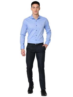 blue solid organic cotton casual shirt - 16699247 - Standard Image - 4