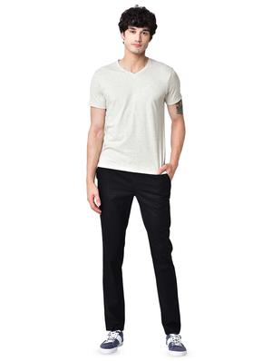 white melange organic cotton solid t-shirt - 16699255 - Standard Image - 4