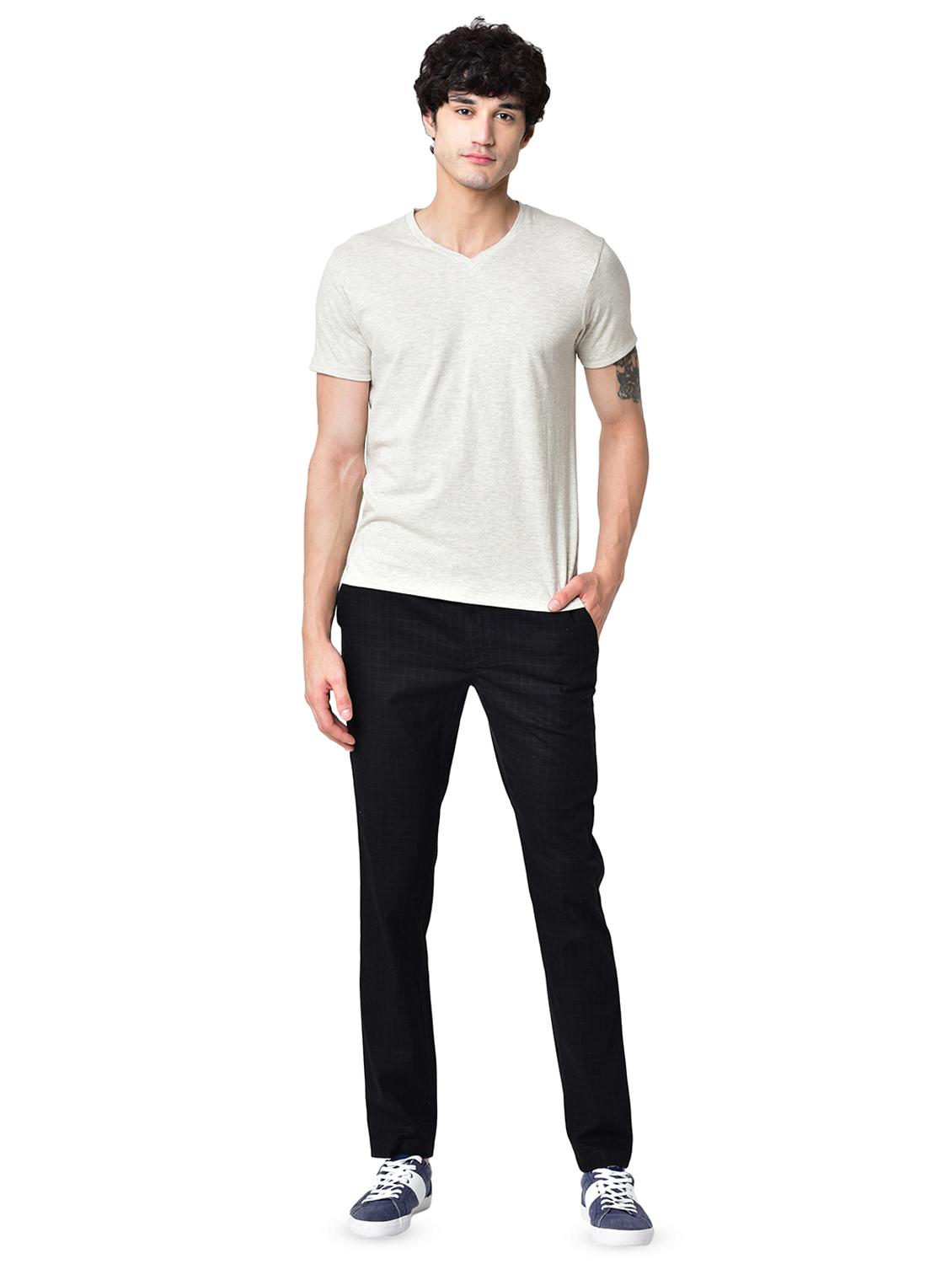 white melange organic cotton solid t-shirt - 16699255 - Zoom Image - 4