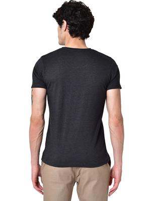 black solid organic cotton t-shirt - 16699256 - Standard Image - 3