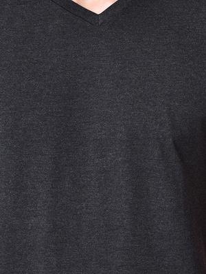 black solid organic cotton t-shirt - 16699256 - Standard Image - 5