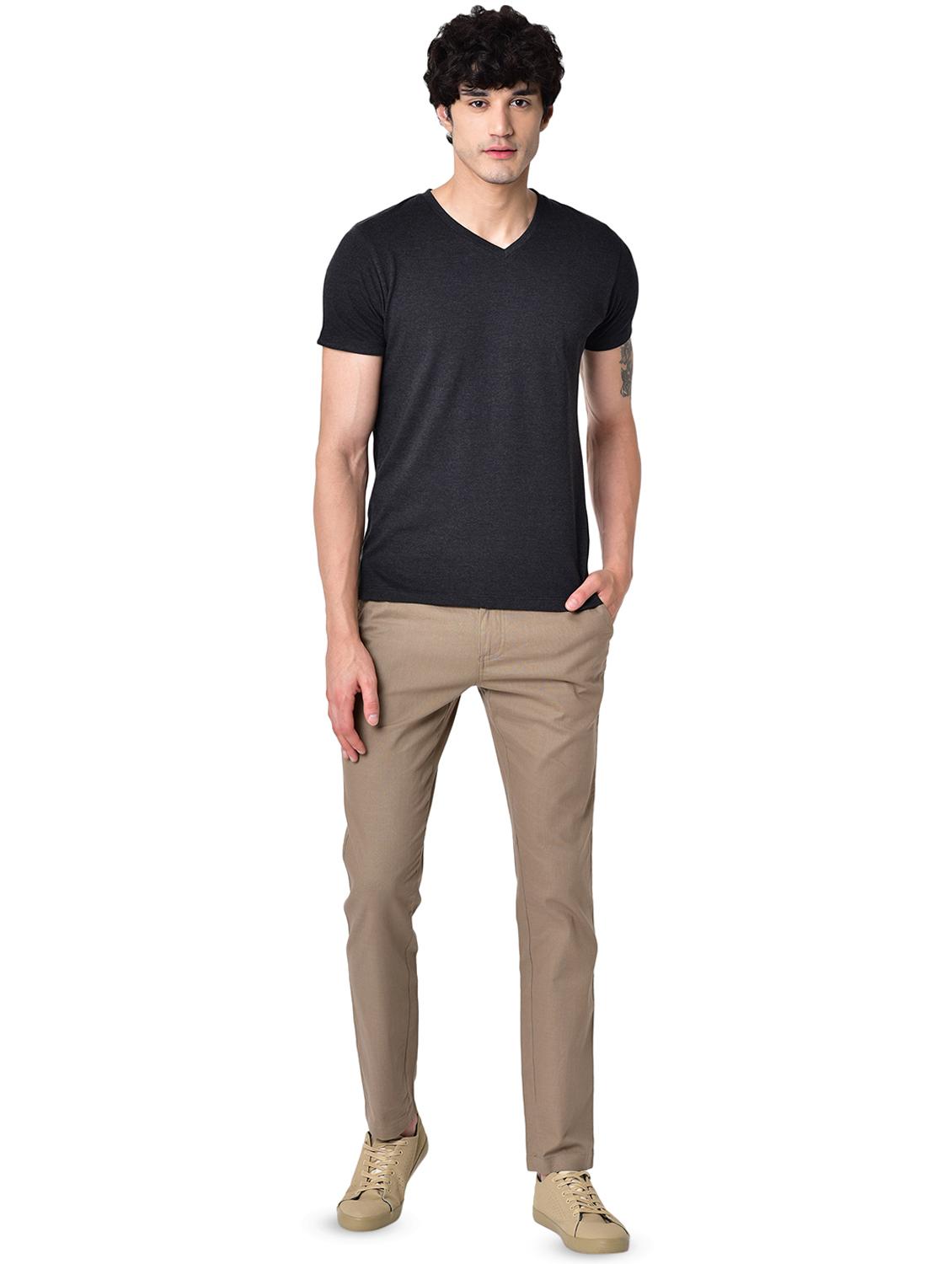 black solid organic cotton t-shirt - 16699256 - Zoom Image - 4