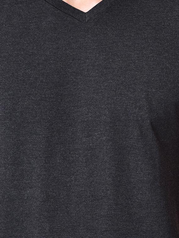 black solid organic cotton t-shirt - 16699256 - Zoom Image - 5