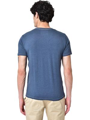 blue organic cotton chest print t-shirt - 16699263 - Standard Image - 3