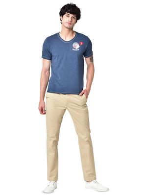 blue organic cotton chest print t-shirt - 16699263 - Standard Image - 4