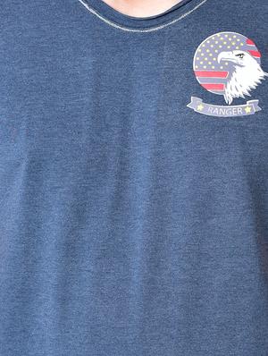 blue organic cotton chest print t-shirt - 16699263 - Standard Image - 5