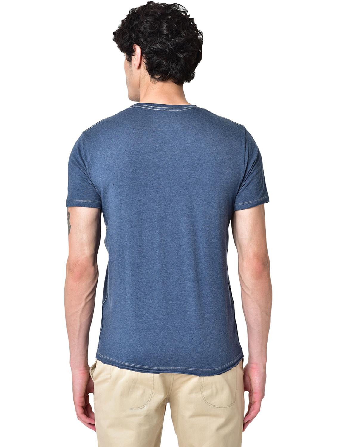 blue organic cotton chest print t-shirt - 16699263 - Zoom Image - 3