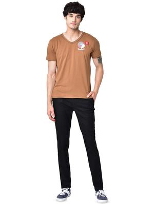 brown organic cotton chest print t-shirt - 16699264 - Standard Image - 4