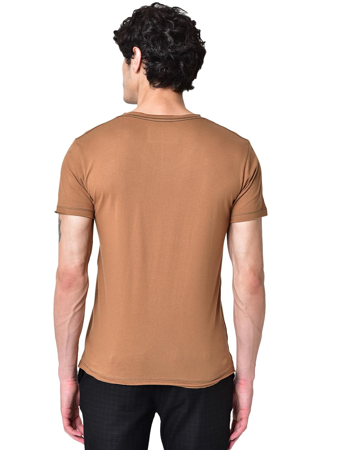 brown organic cotton chest print t-shirt - 16699264 - Zoom Image - 3