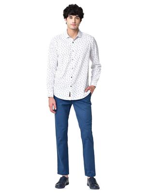 blue solid organic cotton chinos - 16699274 - Standard Image - 4