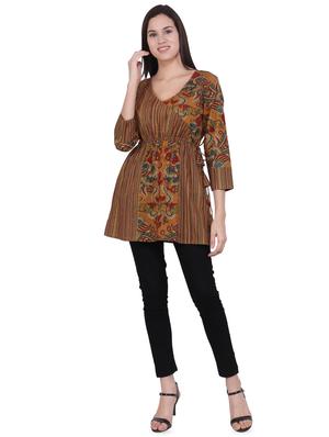 kalamkari a-line kurti - 16699279 - Standard Image - 4