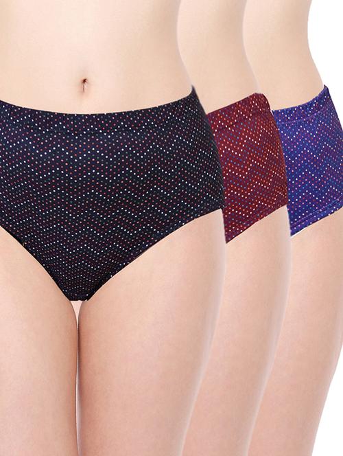 set of 3 chevron hipster panty - 16699493 - Standard Image - 1