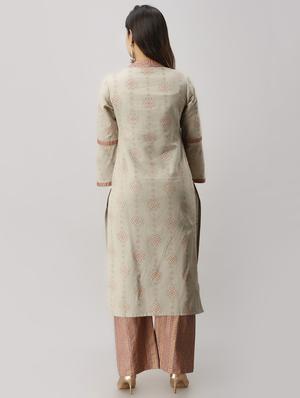 printed kurta palazzo set - 16699819 - Standard Image - 3
