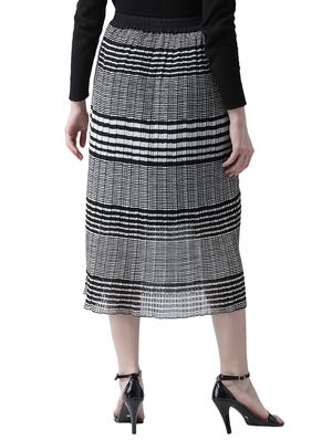 high rise striped pleated skirt - 16699845 - Standard Image - 3