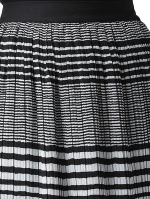 high rise striped pleated skirt - 16699845 - Standard Image - 5