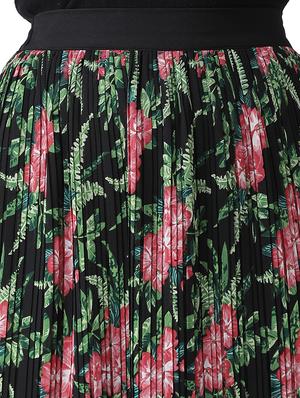 high rise floral pleated skirt - 16699846 - Standard Image - 5