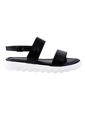 black back strap sandals - 16699879 - Standard Image - 2