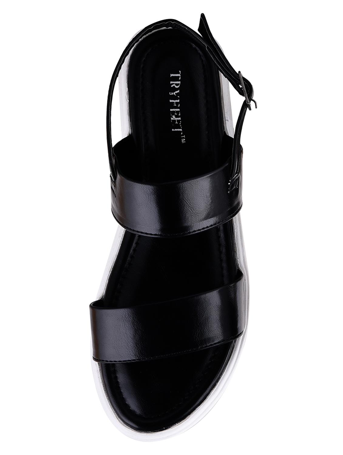 black back strap sandals - 16699879 - Zoom Image - 4